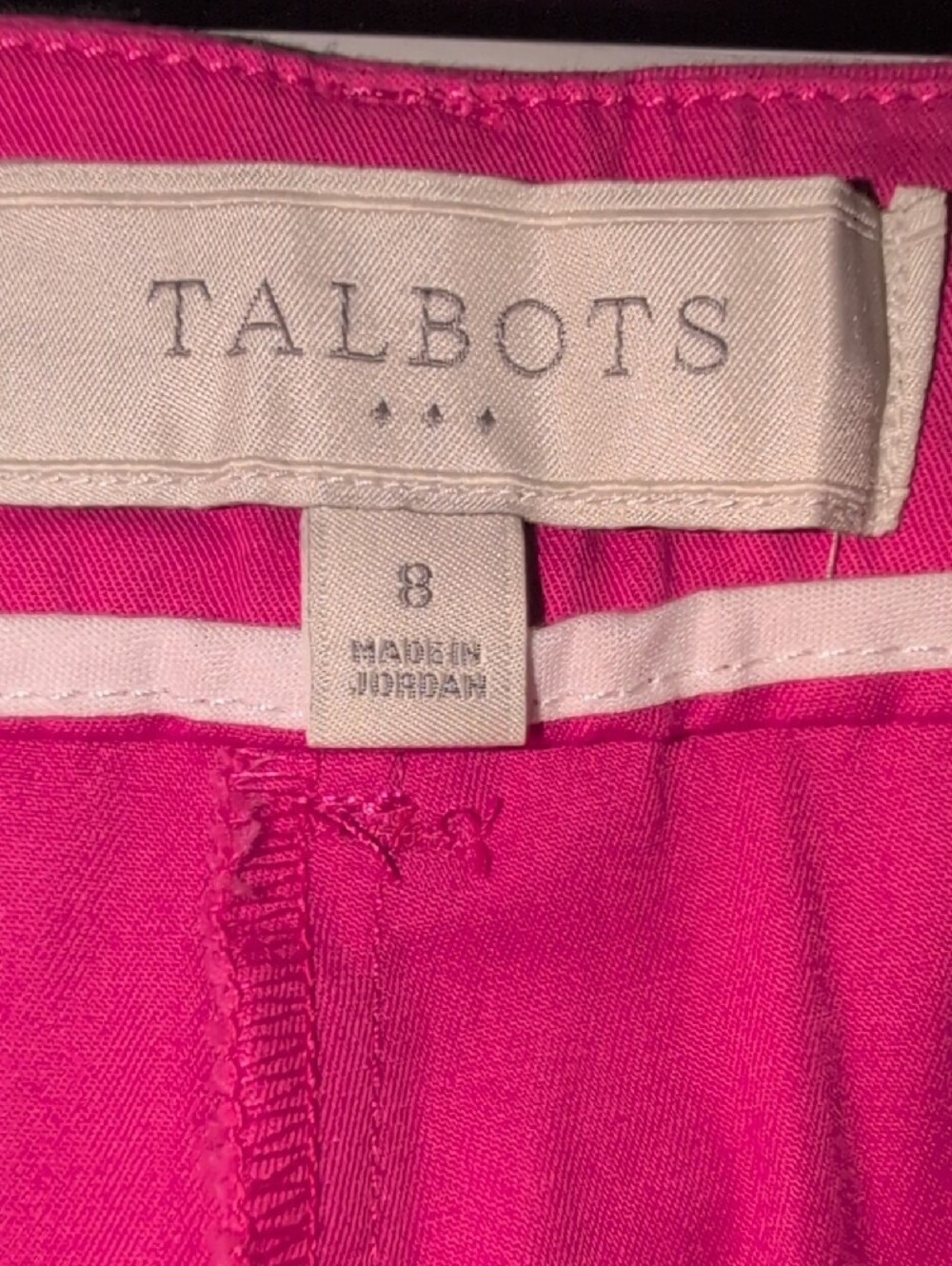 Talbots Bright Pink Ankle Crop Pants - Picture 2 of 7